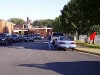 car blocking hydrant looking north