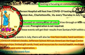 Color-bind: race-based COVID testing offers freebies and voter registration