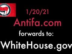 1000 words: Antifa.com links to Whitehouse.gov