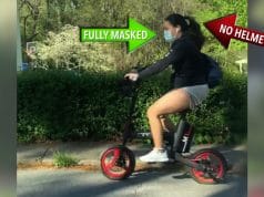 1000 words: Helmet-less, masked rider exemplifies Charlottesville COVID insanity