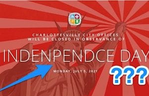 1000 words: Charlottesville City can’t spell “Indenpendce”