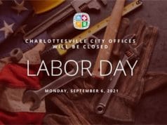 1000 words: Charlottesville City promotes Labor Day closings using dirty, disrespected US Flag