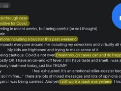 1000 words: Vax and mask failure leave stunned vax-ee COVID positive