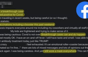 1000 words: Vax and mask failure leave stunned vax-ee COVID positive