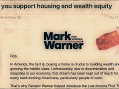Marx Warner: Communist VA Senator pushes housing/wealth “equity”