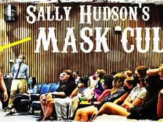 Mask cult I: Silly Sally Hudson masks-up while addressing Buford students