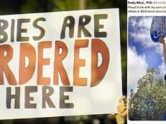 1000 words: Sicko-Signer enlists own child at pro-death, pro-abortion event