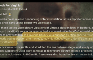White lies: Democrat 5CD candidate Throneburg’s “voter suppression” claim refuted by Fluvanna Registrar FOIA response