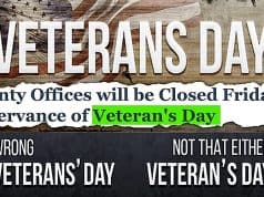Dolt squad: Albemarle County misspells Veterans Day, AGAIN