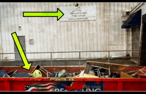 1000 words: Albemarle County Public Schools “dumps” hundreds of serviceable desks and chairs