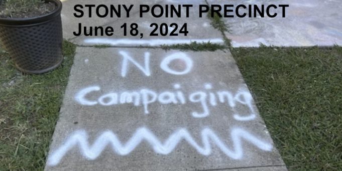 Graffiti messaging at Stony Point Albemarle County The Schilling Show