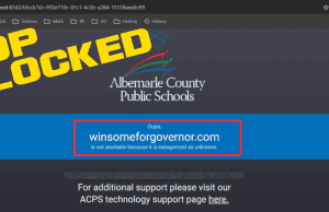 Lock-out: Institutional anti-GOP bias at Albemarle County Public Schools; Earle-Sears website blocked ACPS blocks Winsome Earle-Sears; allows Spanberger