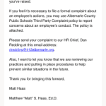 Exhibit M- Email from Haas stating new polices and procedures would be put in place